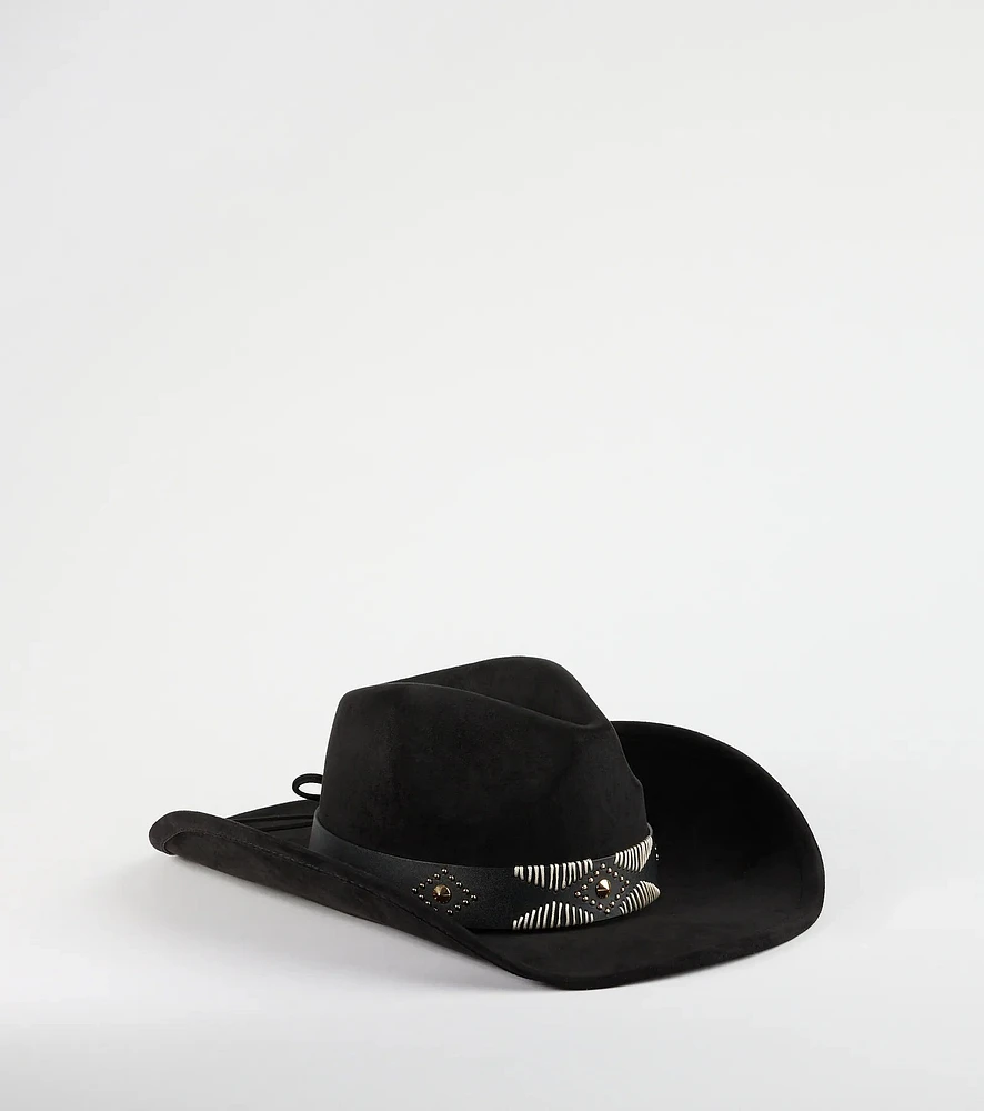 Western Adventure Faux Suede Cowboy Hat