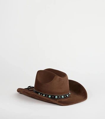 Country Babe Faux Suede Cowboy Hat