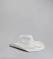 Wild West Braid Faux Suede Cowboy Hat