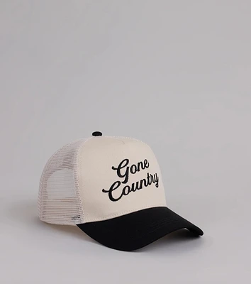 Gone Country Snap Back Trucker Hat