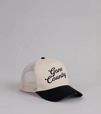 Gone Country Snap Back Trucker Hat
