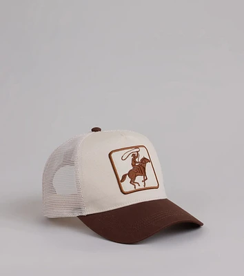 Cowboy Patch Snap Back Trucker Hat
