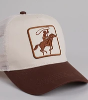 Cowboy Patch Snap Back Trucker Hat