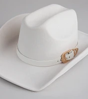 True Cutie Buckle Trim Cowboy Hat