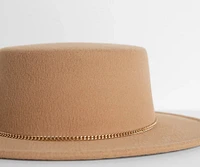 Wide Brim Boater Hat