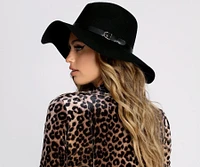 Wavy Brim Wool Hat