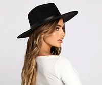 Wide Brim Belted Panama Hat
