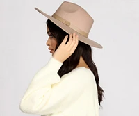 Wide Brim Belted Panama Hat