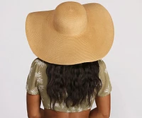 Basic Straw Wide Brim Floppy Hat