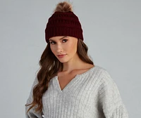 Chilly Days Knit Pom Beanie