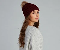Chilly Days Knit Pom Beanie