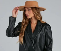 Lasso Of Style Faux Wool Boater Hat