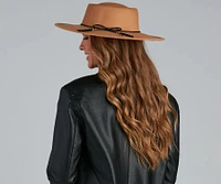 Lasso Of Style Faux Wool Boater Hat