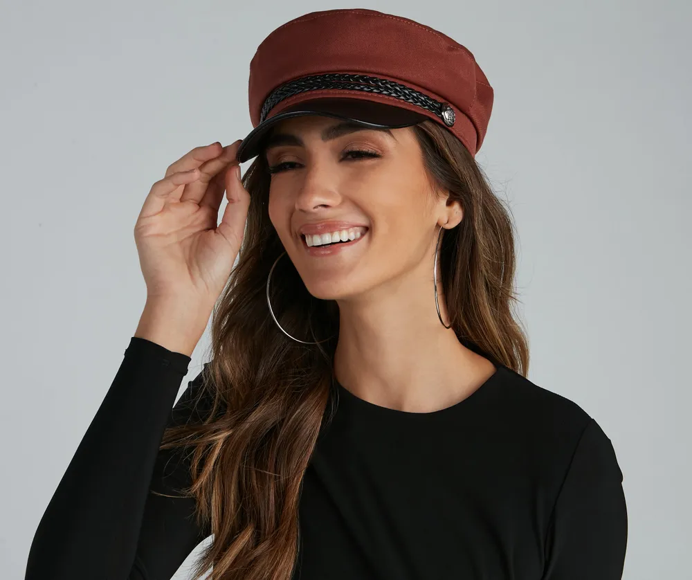 Windsor CLEARANCE - Oh Cabby Days Faux Leather Hat | MainPlace Mall | Flex Caps