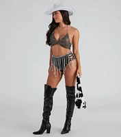 Western Chick Marabou Feather Cowboy Hat