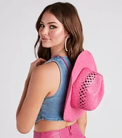 Summertime Babe Straw Cowboy Hat