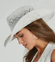 Country Girl At Heart Straw Cowboy Hat