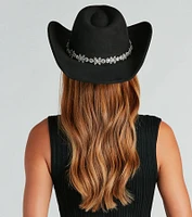 Cute Nashville Rhinestone Flower Cowboy Hat