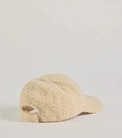 Toasty Vibes Faux Sherpa Baseball Cap