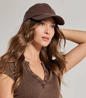 Chic Vibes Faux Leather Baseball Cap