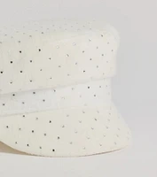 Glam Aura Rhinestone Cabbie Hat