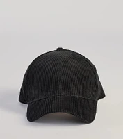 Sporty Luxe Corduroy Baseball Cap