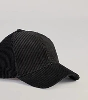 Sporty Luxe Corduroy Baseball Cap