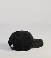 Sporty Luxe Corduroy Baseball Cap