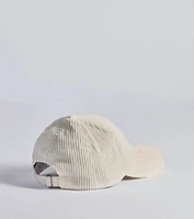 Sporty Luxe Corduroy Baseball Cap