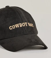 Western Chic Faux Suede Cowboy Script Hat