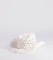 Beachy Chic Beaded Straw Cowboy Hat
