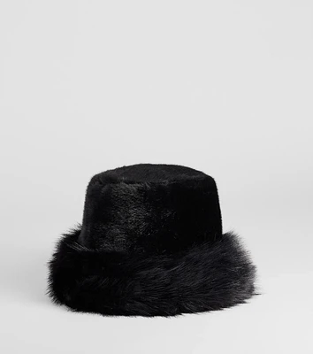 Luxe In The Chill Faux Fur Bucket Hat