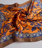 Boho Chic Floral Satin Scarf