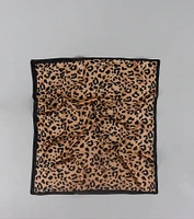 Sleek Purrfection Leopard Print Satin Scarf