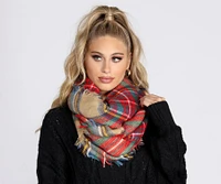 Plaid For Always And Forever Blanket Scarf