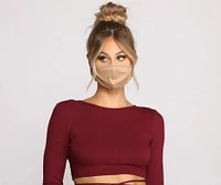 Keep It Chic Mocha Face Mask With Earloops