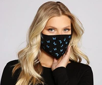 Butterfly Printed Face Mask