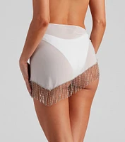 Flaunt It Rhine Fringe Swim Wrap