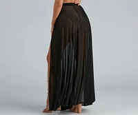 The Sun Long Mesh Swim Wrap