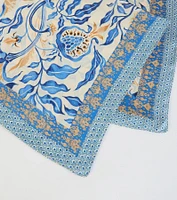 Radiant Accent Floral Boho Satin Scarf
