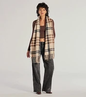 Play On Plaid Blanket Scarf