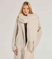 Layered Luxe Oversized Fringe Scarf