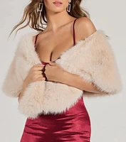 Endless Glam Faux Fur Shawl