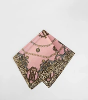 Sassy Babe Leopard Chain Satin Scarf