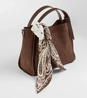 Boho-Chic Paisley Knit Scarf