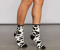 Cow Print Two Pack Socks