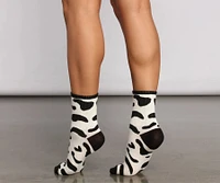 Cow Print Two Pack Socks