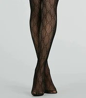 Trendy Allure Faux Sheer O-Ring Tights