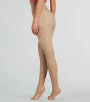 Trendy Allure Faux Sheer O-Ring Tights