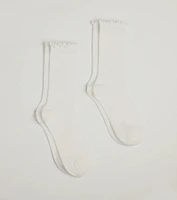 Perfect Set Two-Pack Ruffle Trim Socks